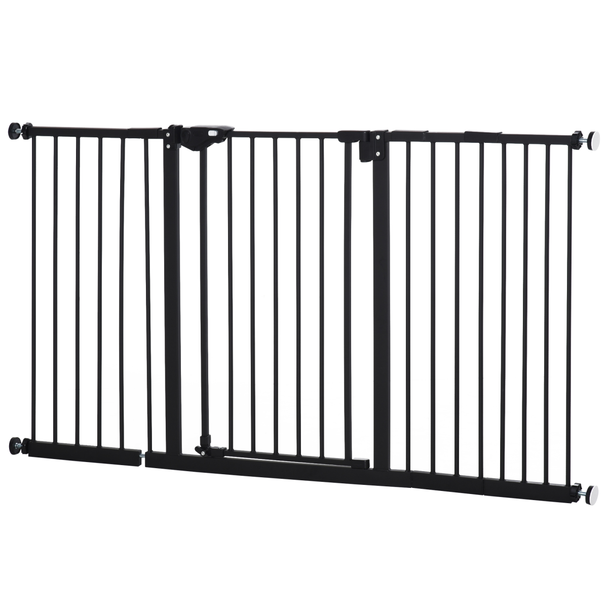 Adjustable Safety Gate with 3 Extensions, Automatic Closing Door, Pawhut