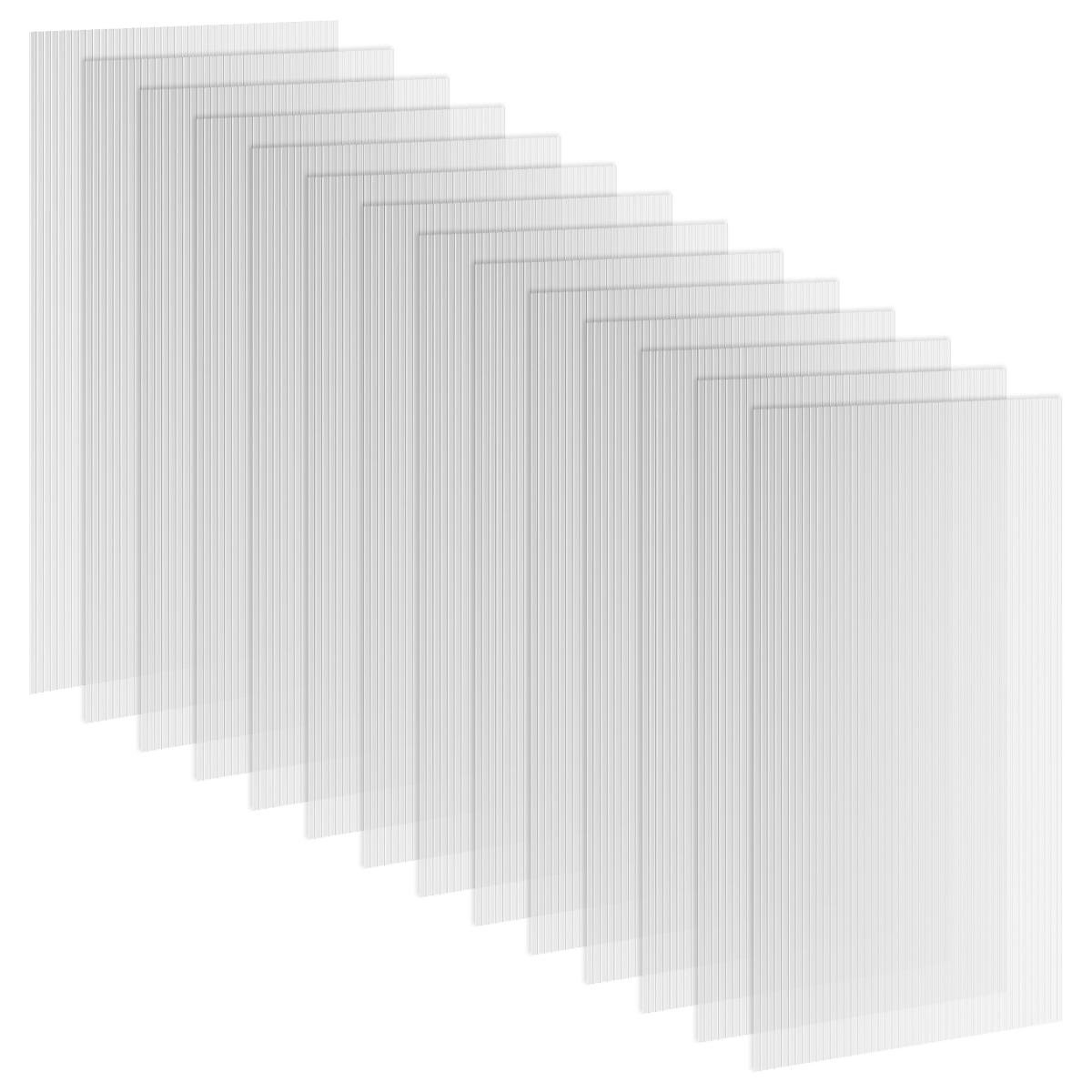 Outsunny 14-Piece Twin-Wall Polycarbonate Greenhouse Panels, 121 x 61 x 4mm