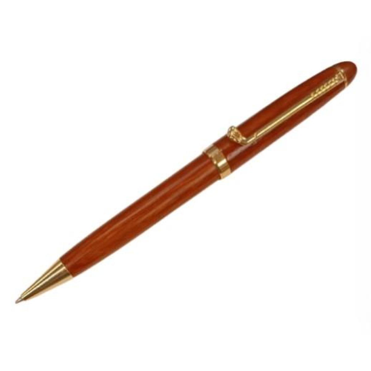 Imperial Handcrafted Dark Brown Natural Wood Pen with Gold Trim