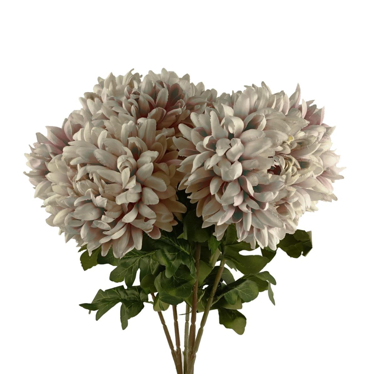 Leaf Pack of 6 75cm Extra Large Mushroom Reflex Chrysanthemum Silk Flowers