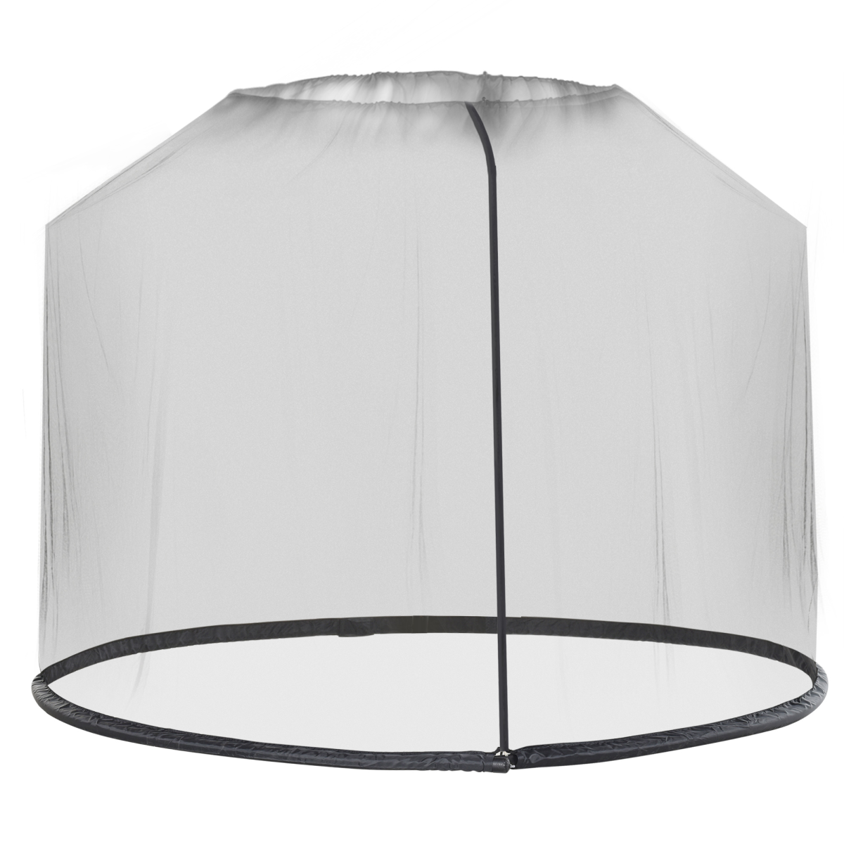 Outsunny 2.3m Black Umbrella Table Mosquito Net with Zippered Door