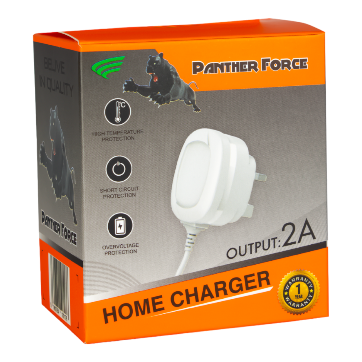Panther Force 2Amp Main Charger for Type-C Devices