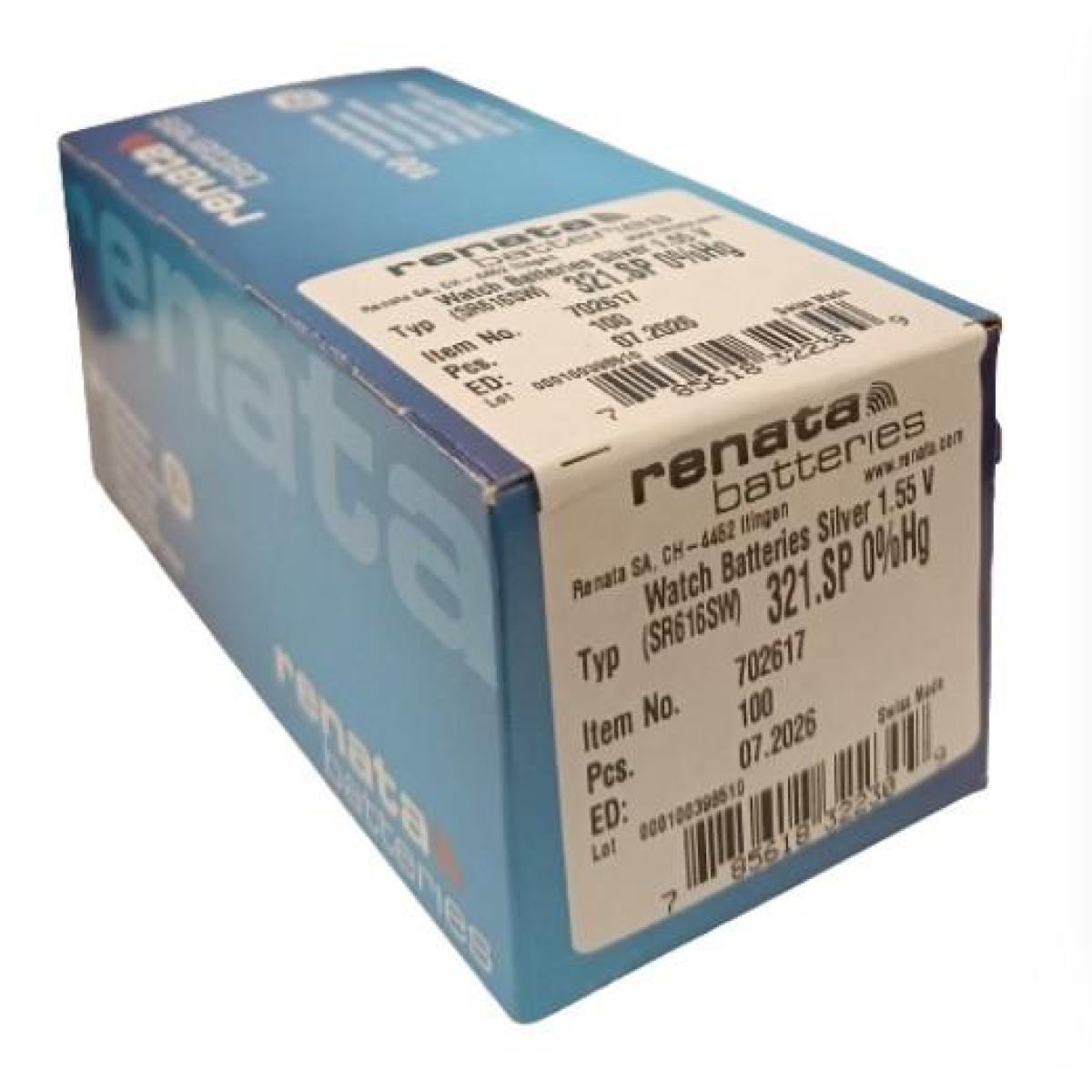 Renata SP 321 Watch Batteries Pack of 100