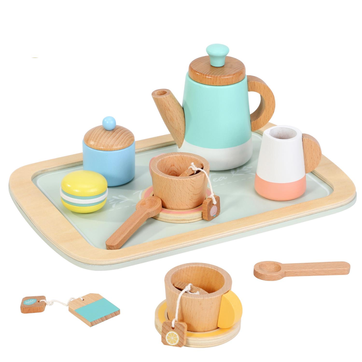 SOKA Play Imagine Learn Pretend Play Tea Set, 16-Piece Complete Set