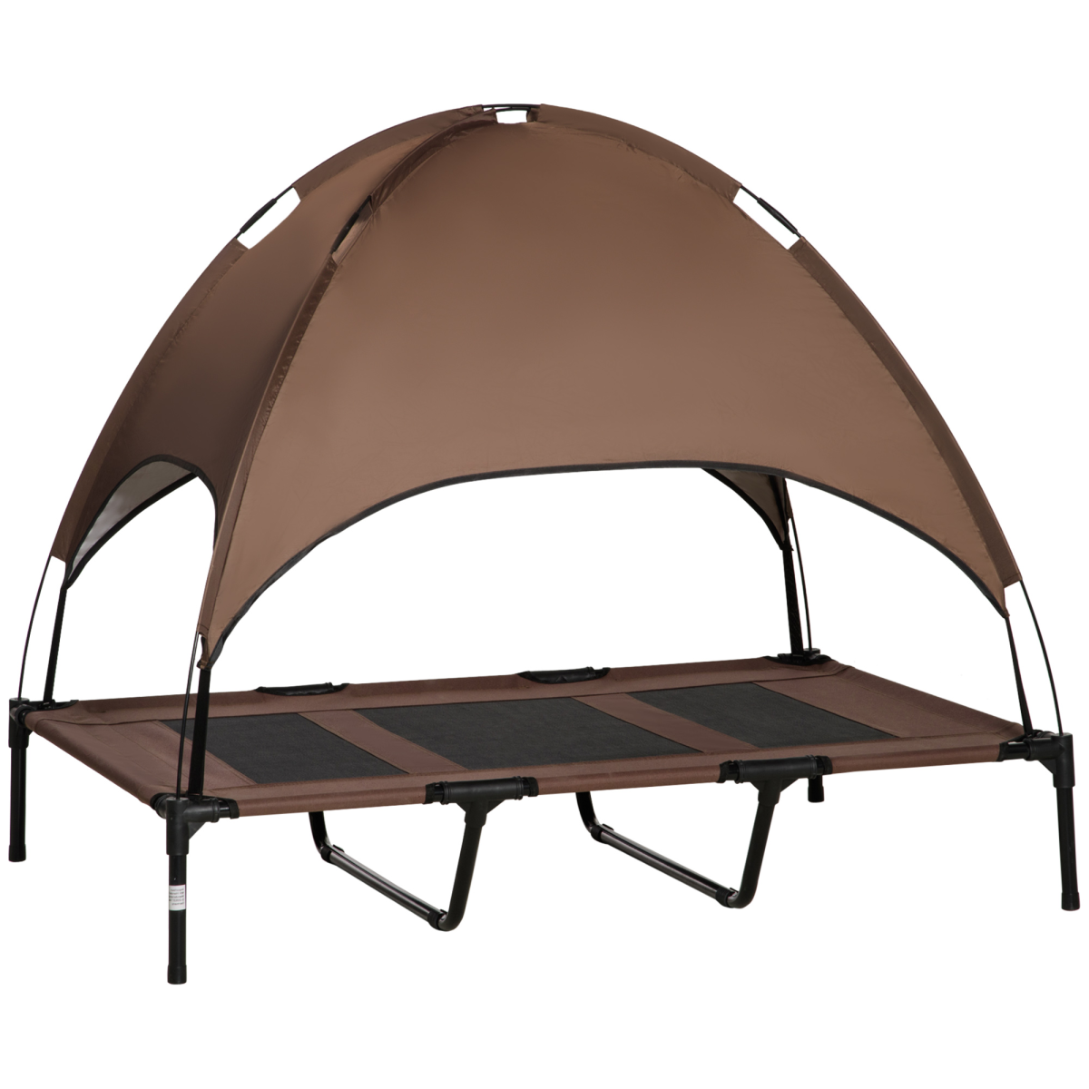 PawHut Elevated Dog Bed Cot with Removable Canopy, Outdoor Shelter