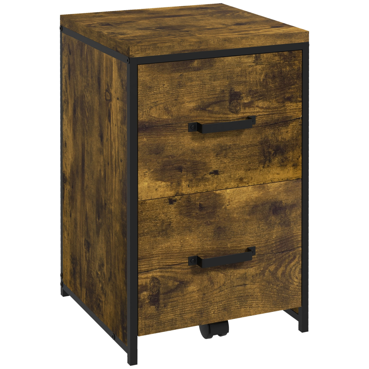 70cm Vertical Office Filing Cabinet with 2 Drawers and Adjustable Hanging File Bars