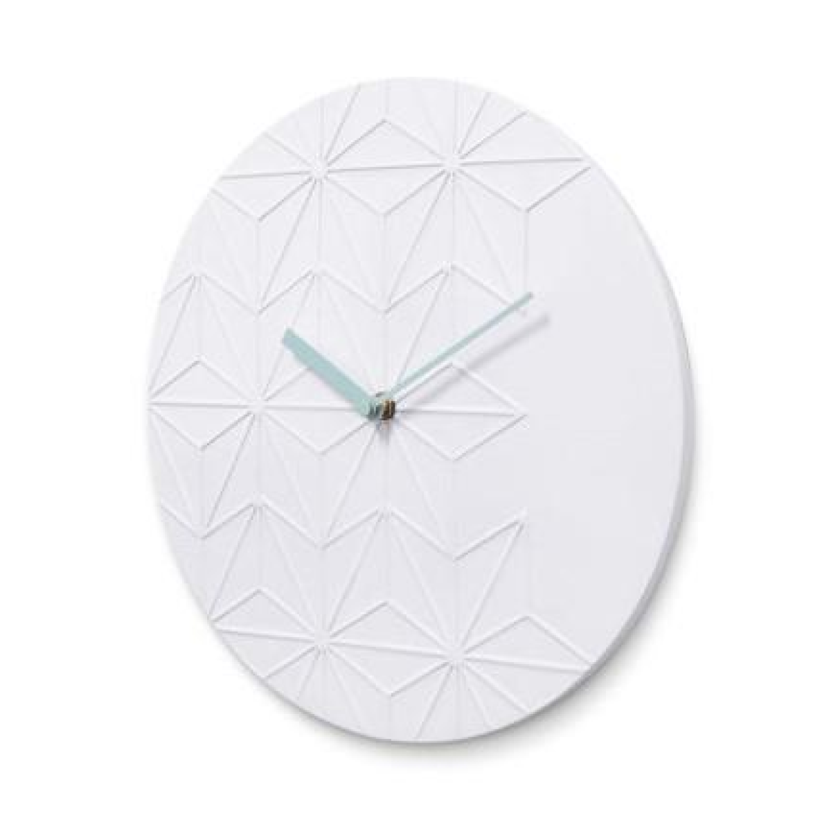 Acctim Chloe White 40cm Wall Clock Natural Resin Open Hand Dial Quartz Movement