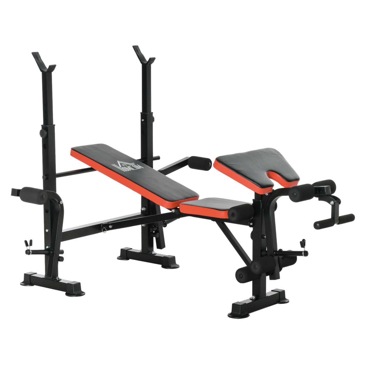 Multi-Function Adjustable Weight Training Bench with Barbell Rack