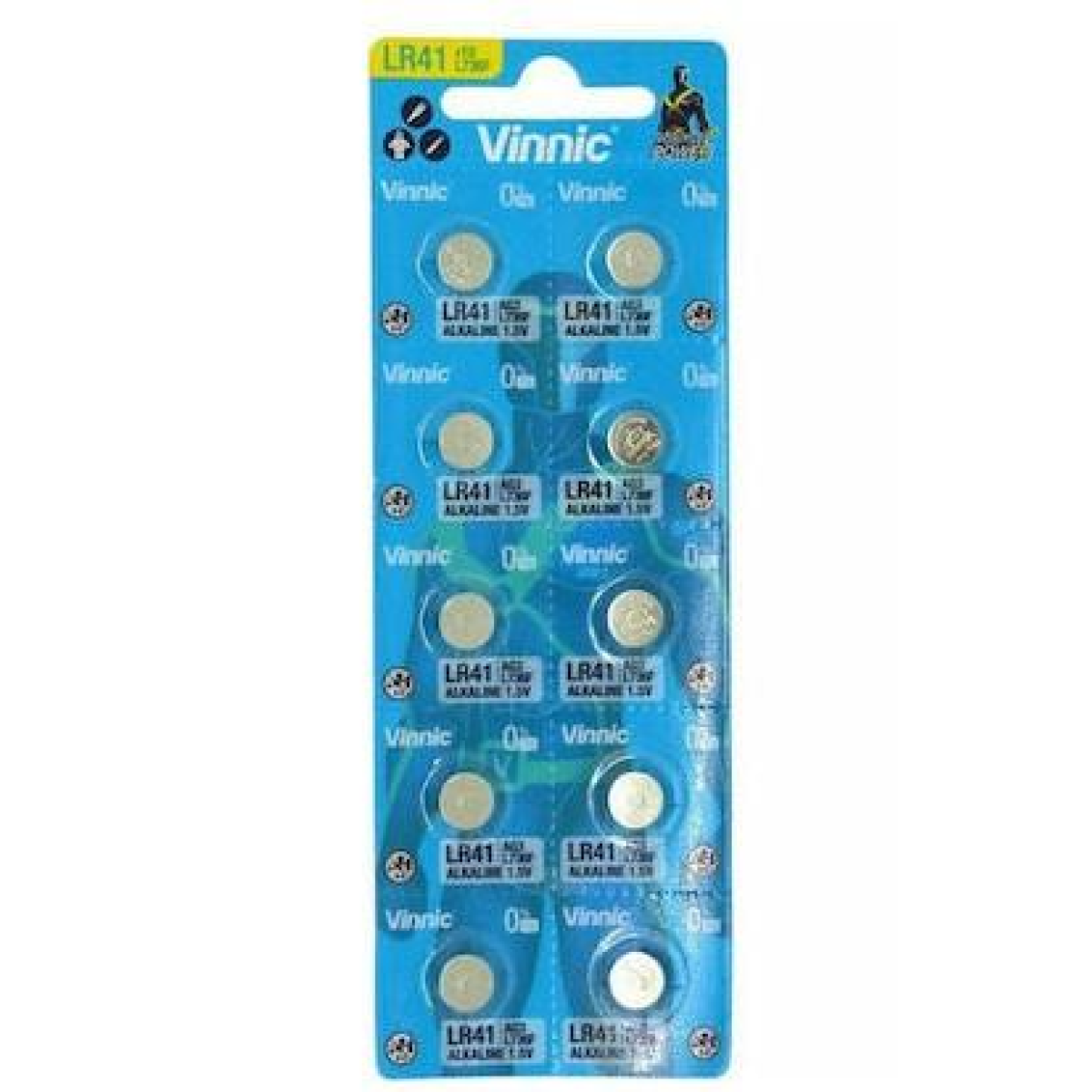 Vinnic L736 AG3 LR41 1.5V Alkaline Button Cell Battery 10 Pack