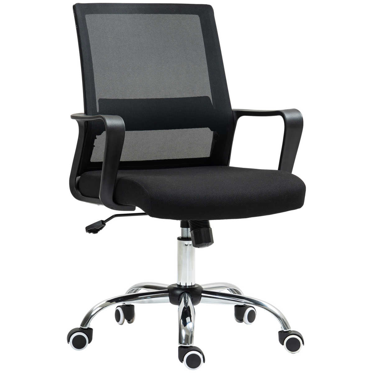Vinsetto Mesh Office Chair with Swivel Seat, Adjustable Height, Black