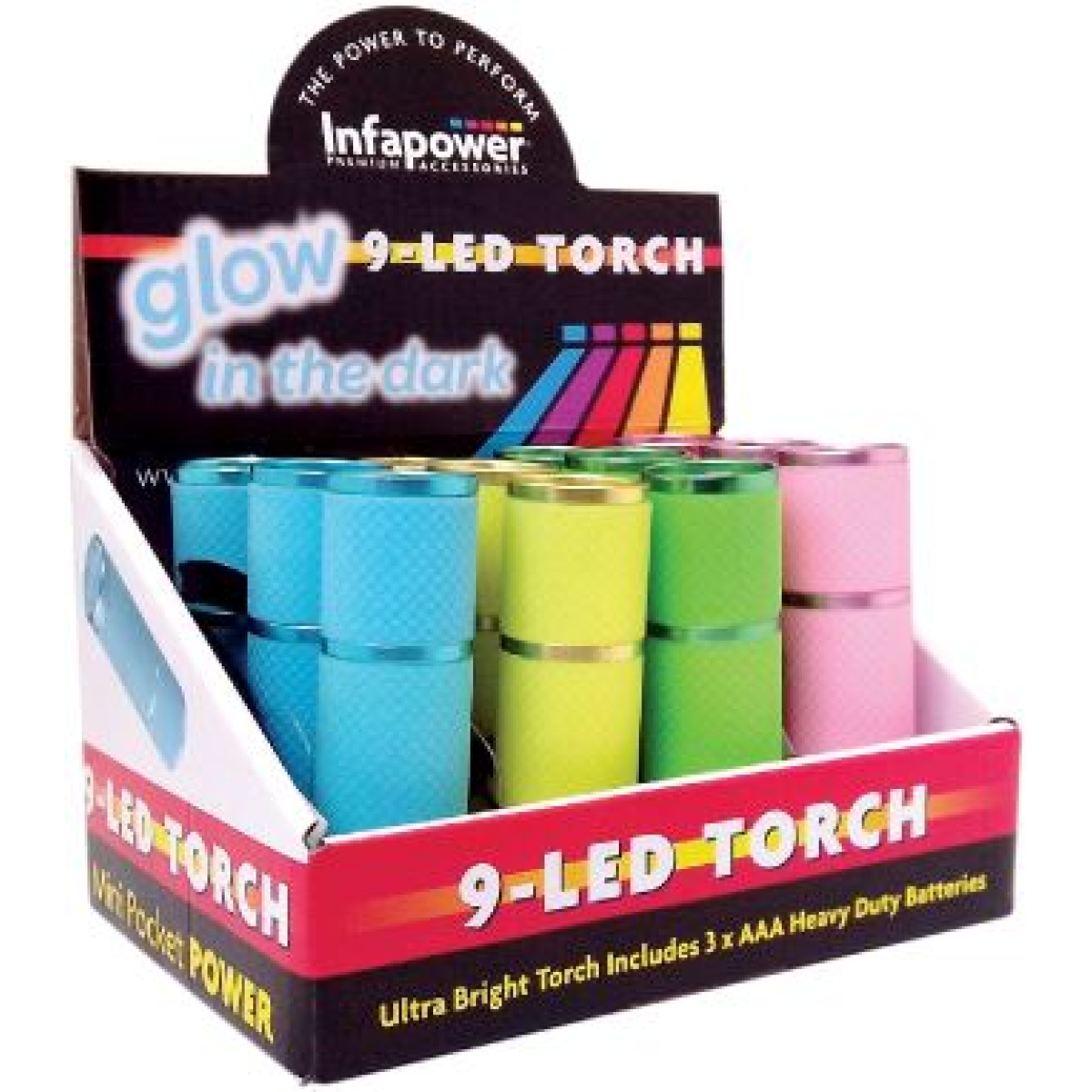 Infapower 9-LED Glow in the Dark Torch