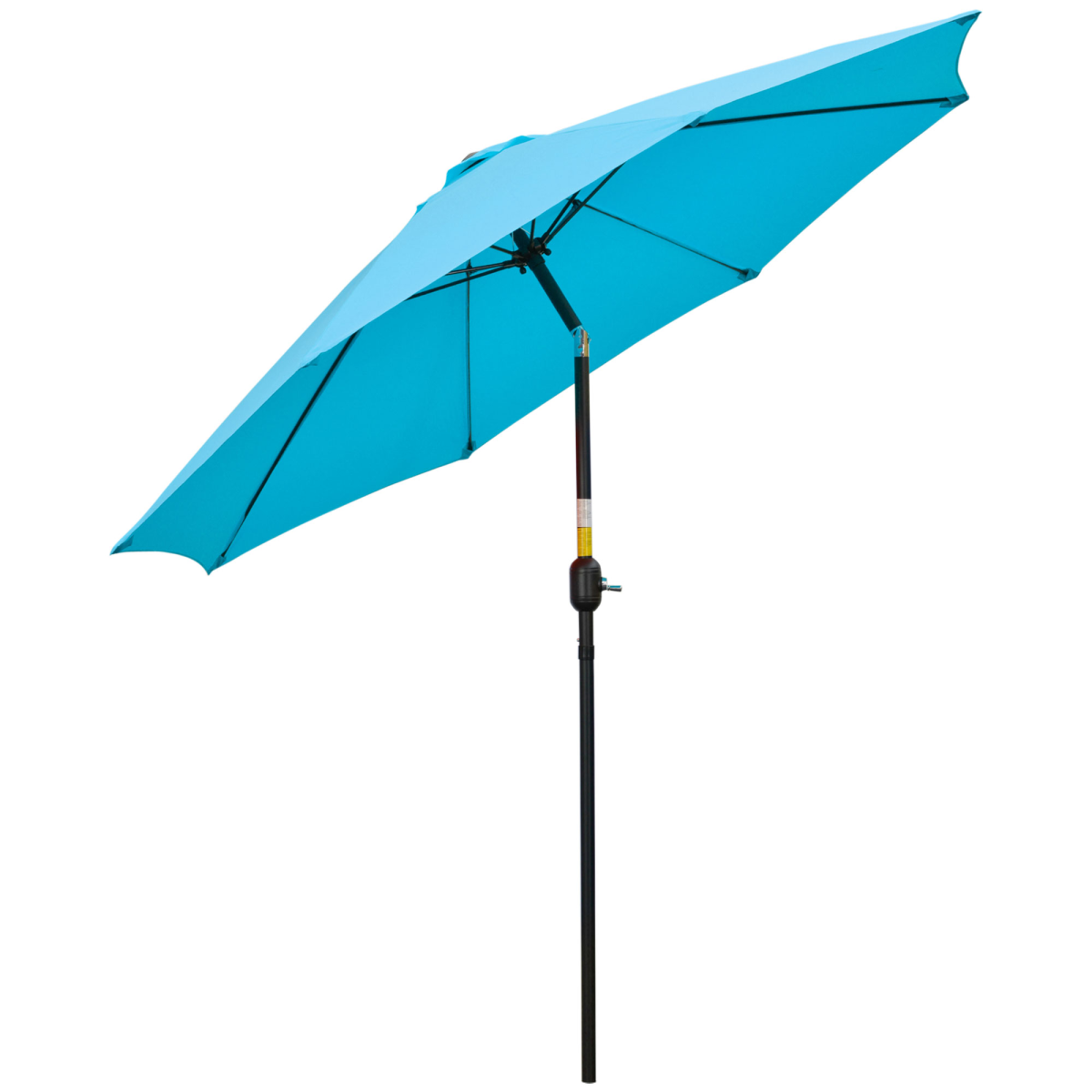 Outsunny 2.63m Tilting Patio Umbrella with Crank, Blue