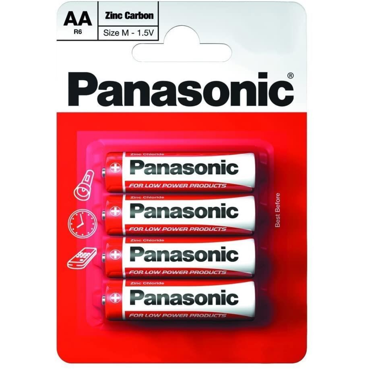 Panasonic AA Zinc Batteries, Pack of 12