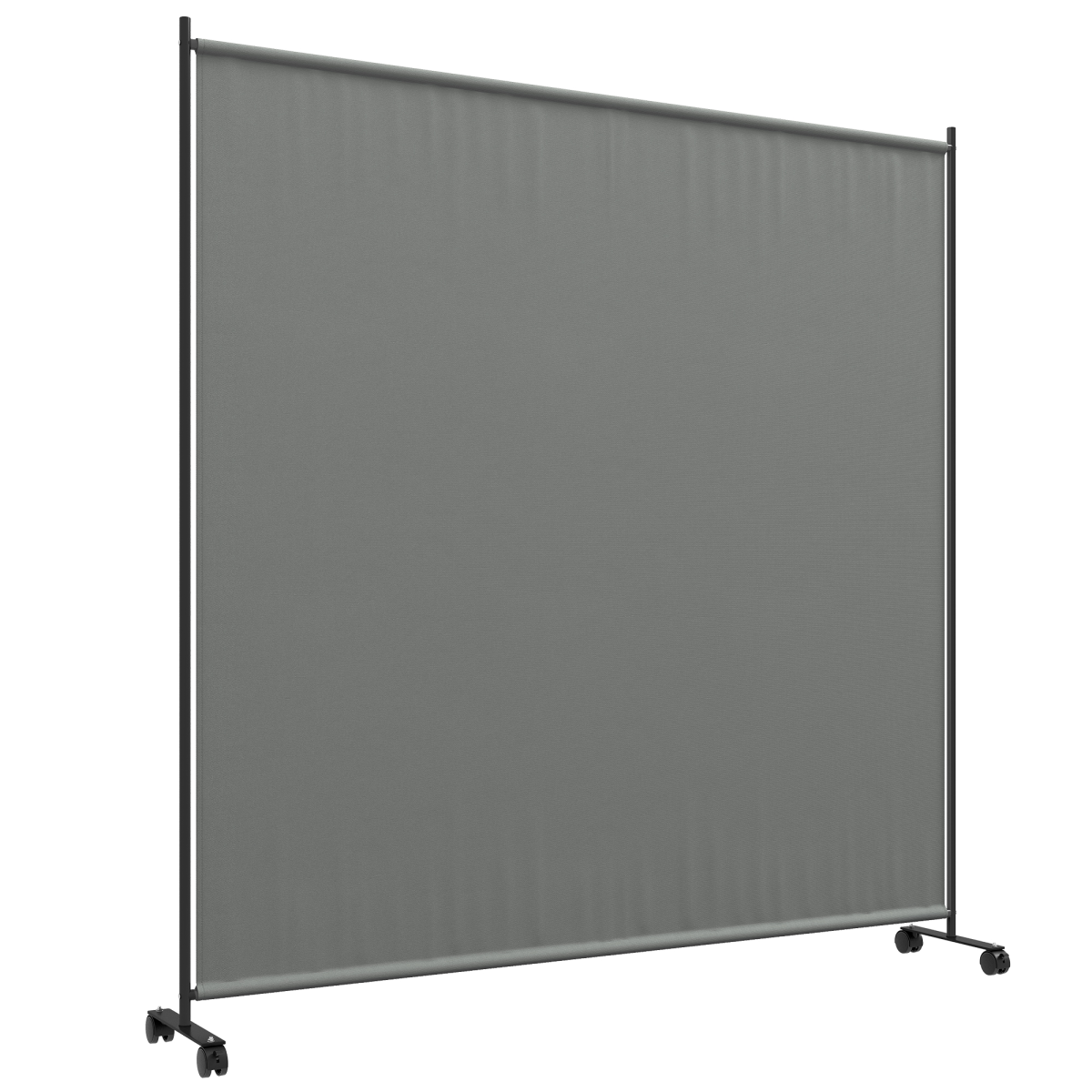 Outsunny Rolling Garden Privacy Screen with Wheels, Dark Grey
