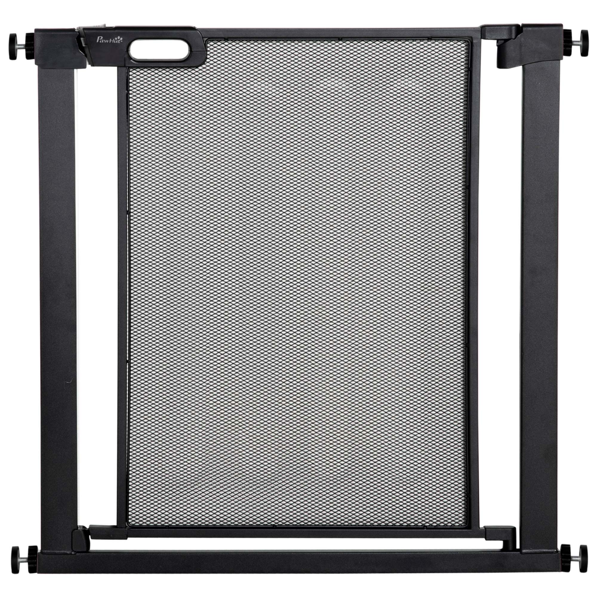 Pressure Fit Auto-Close Safety Gate for Stairs, Adjustable 75-82 cm, Black Pawhut