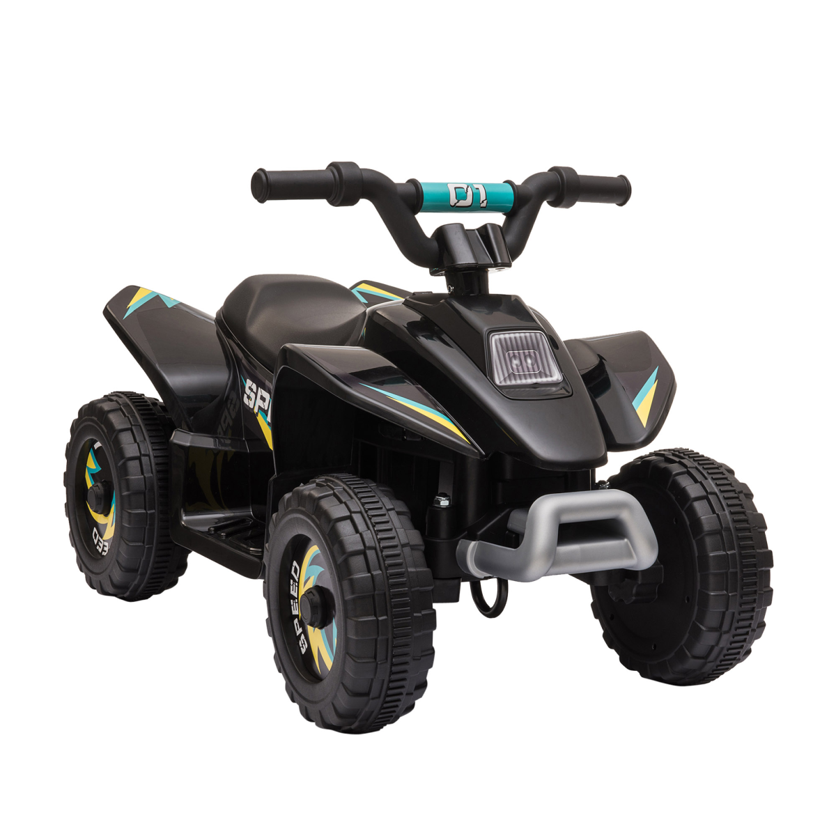 HOMCOM 6V Kids Electric Ride-On Car with Big Wheels, 18-36 Months, Black