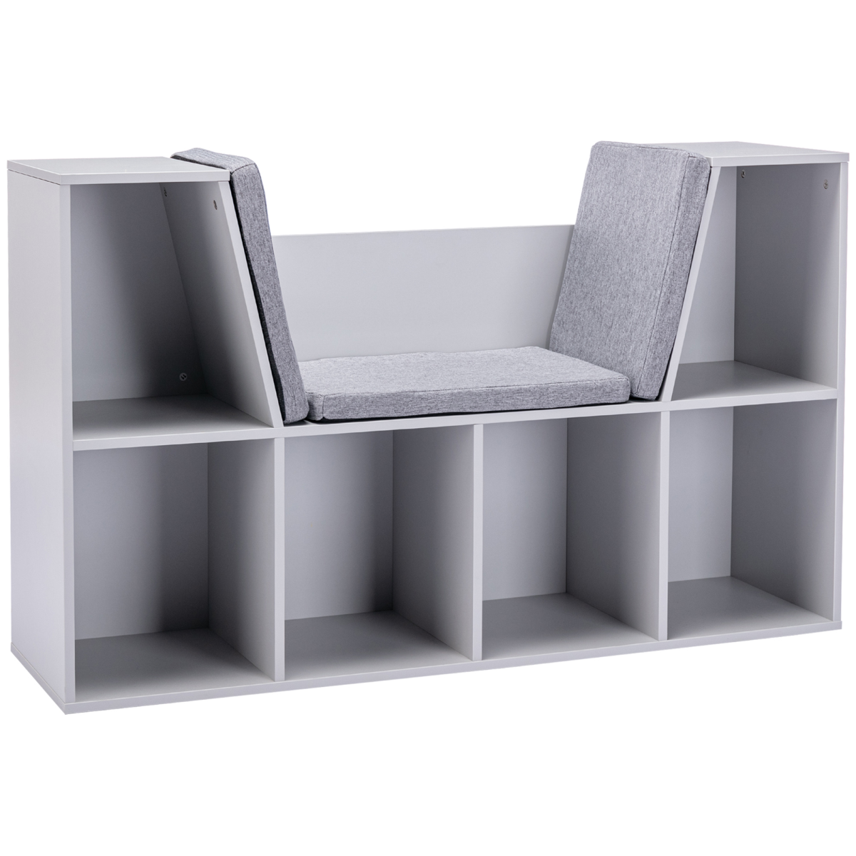 Kids Storage Cabinet with Six Compartments for Toys, Clothes and Books - Grey