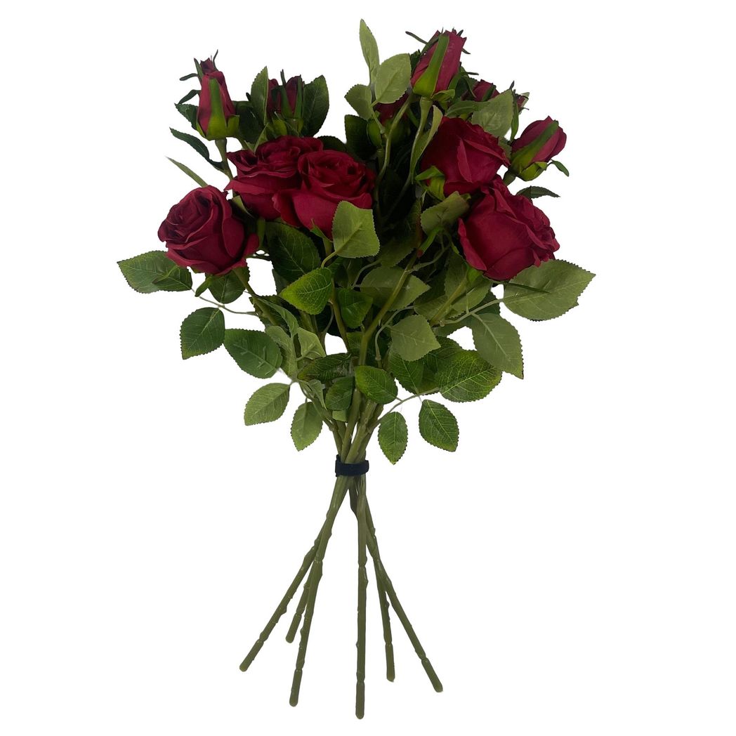Pack of 6 Artificial Red Rose Flowers, 60cm, Lifelike Stem</final