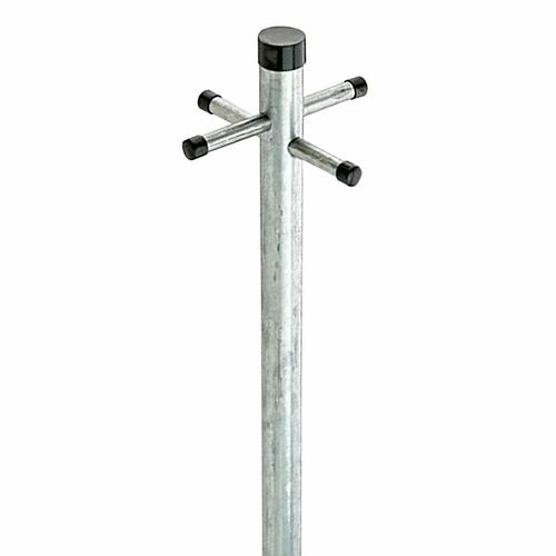 Heavy Duty Galvanized Outdoor Washing Line Pole, Telescopic Support, 2.6m Height